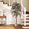 Costway 1/2 PCS 5.5 FT Tall Artificial Ficus Tree Faux Wisteria Plant in Nursery Pot Decoration Pink/Purple